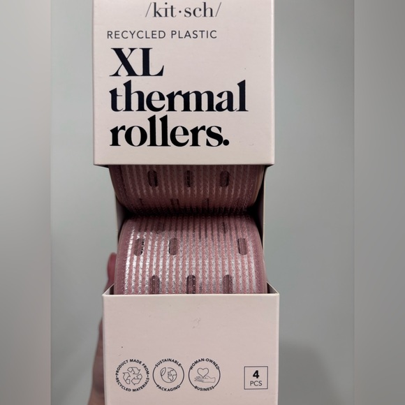 Kitsch Accessories - KIT-SCH XL Thermal Rollers in Pink 4 Pack